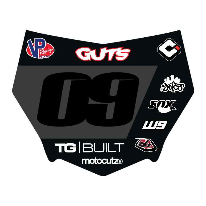 CUSTOM MOTOCUTZ FRONT PLATE DECAL