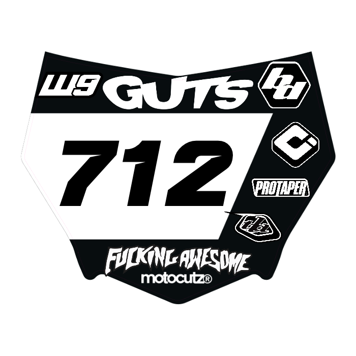 CUSTOM MOTOCUTZ FRONT PLATE DECAL