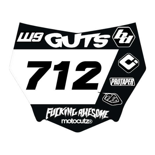 CUSTOM MOTOCUTZ FRONT PLATE DECAL