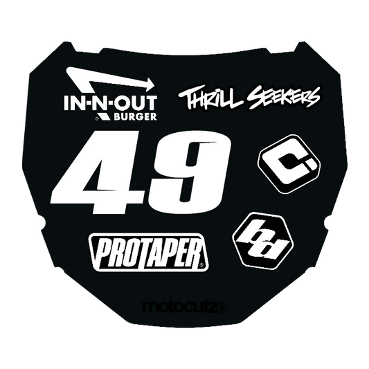 CUSTOM ODI NUMBER PLATE DECAL