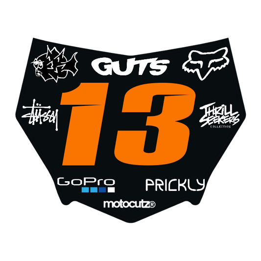 CUSTOM MOTOCUTZ FRONT PLATE DECAL