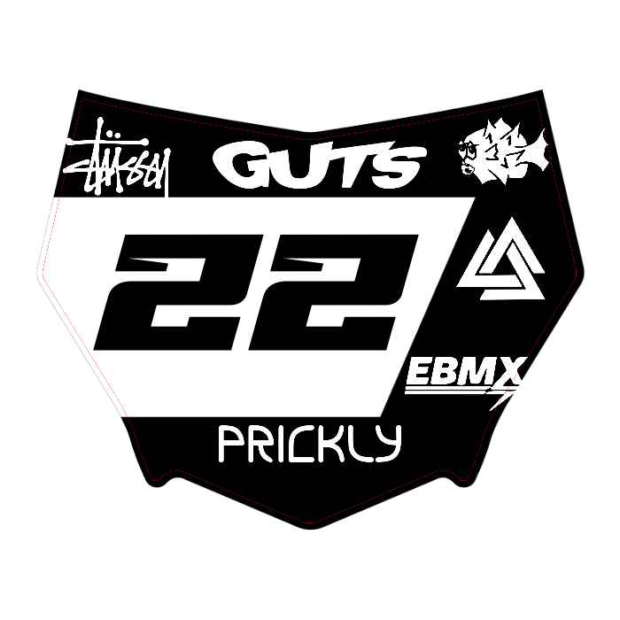 CUSTOM MOTOCUTZ FRONT PLATE DECAL