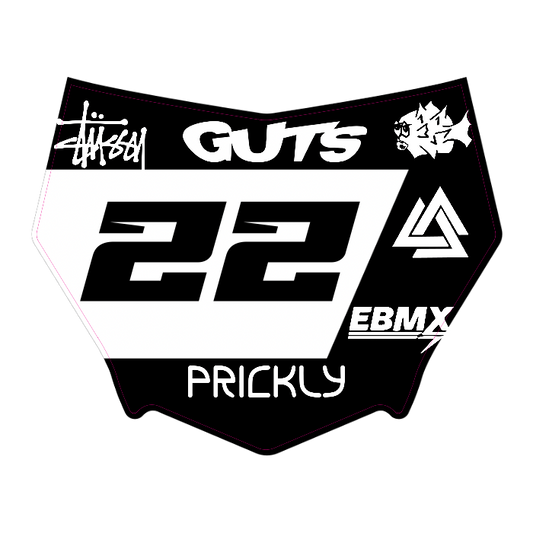 CUSTOM MOTOCUTZ FRONT PLATE DECAL