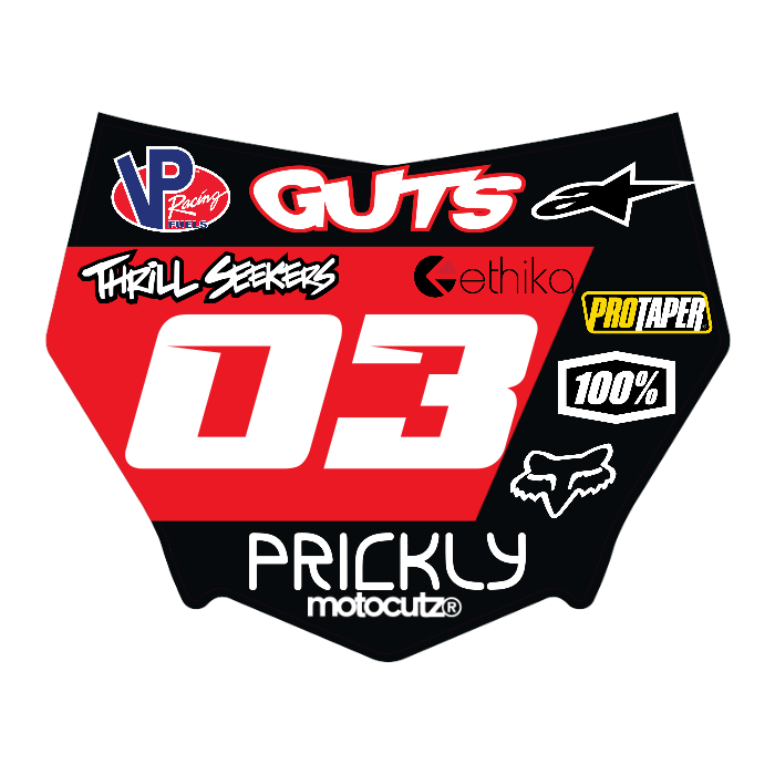 CUSTOM MOTOCUTZ FRONT PLATE DECAL