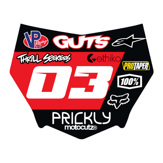CUSTOM MOTOCUTZ FRONT PLATE DECAL