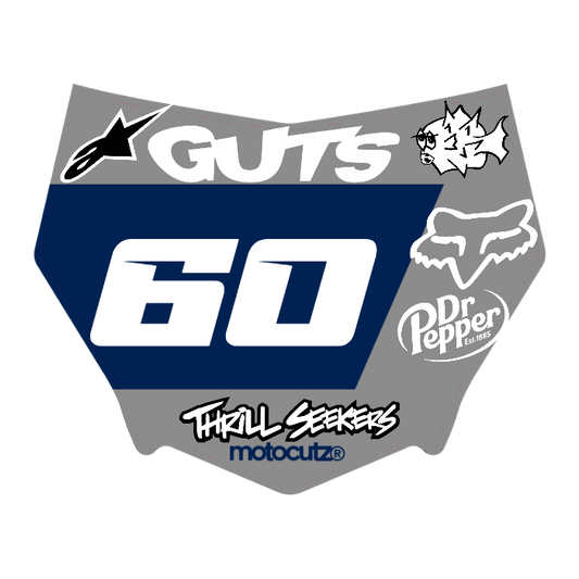 CUSTOM MOTOCUTZ FRONT PLATE DECAL