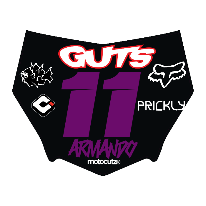CUSTOM MOTOCUTZ FRONT PLATE DECAL