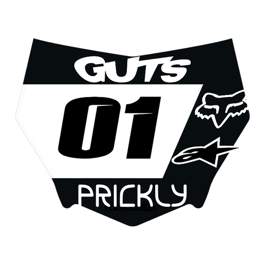 CUSTOM MOTOCUTZ FRONT PLATE DECAL