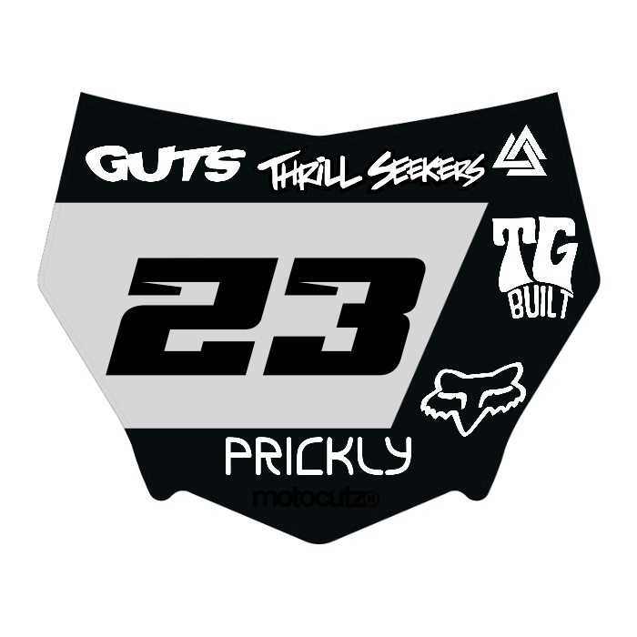 CUSTOM MOTOCUTZ FRONT PLATE DECAL
