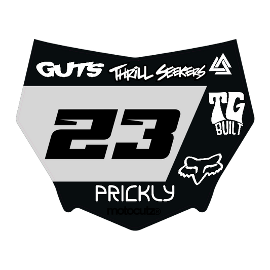 CUSTOM MOTOCUTZ FRONT PLATE DECAL