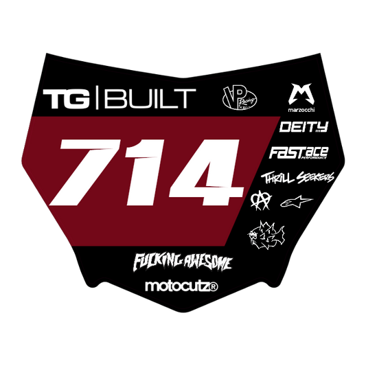 CUSTOM MOTOCUTZ FRONT PLATE DECAL