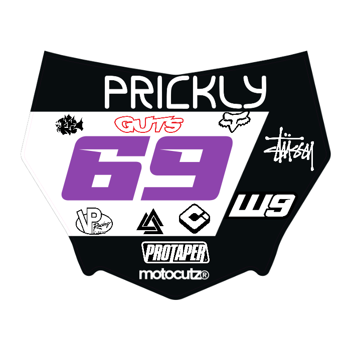 CUSTOM MOTOCUTZ FRONT PLATE DECAL