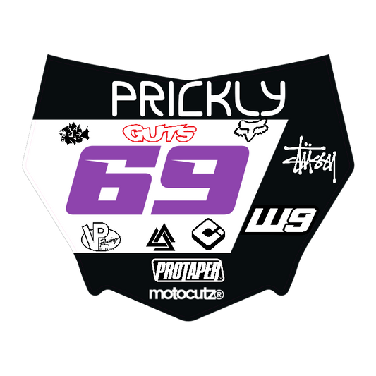 CUSTOM MOTOCUTZ FRONT PLATE DECAL