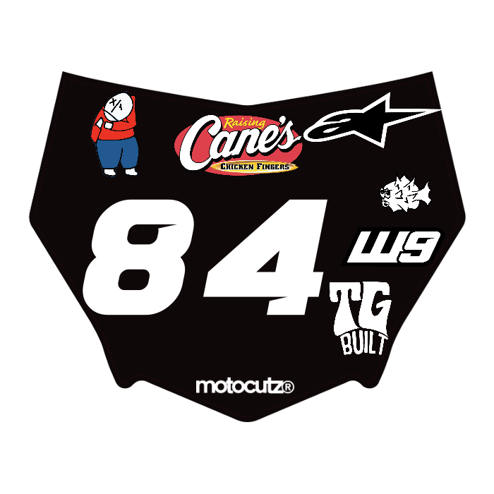 CUSTOM MOTOCUTZ FRONT PLATE DECAL