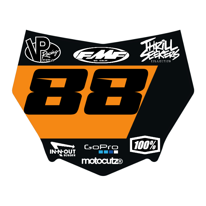 CUSTOM MOTOCUTZ FRONT PLATE DECAL