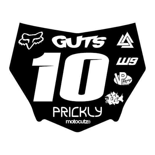 CUSTOM MOTOCUTZ FRONT PLATE DECAL