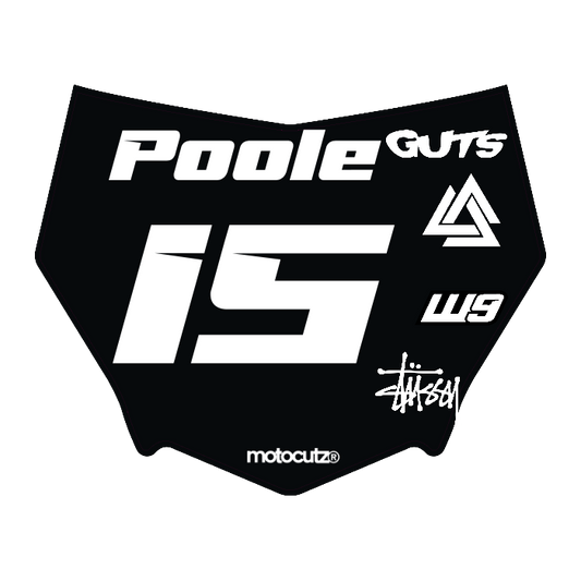 CUSTOM MOTOCUTZ FRONT PLATE DECAL
