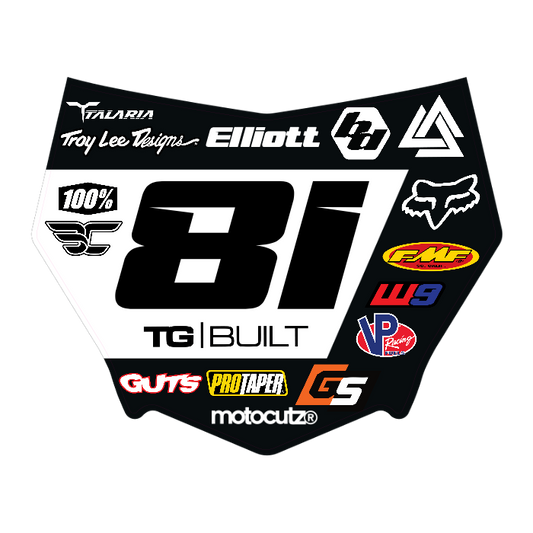 CUSTOM MOTOCUTZ FRONT PLATE DECAL