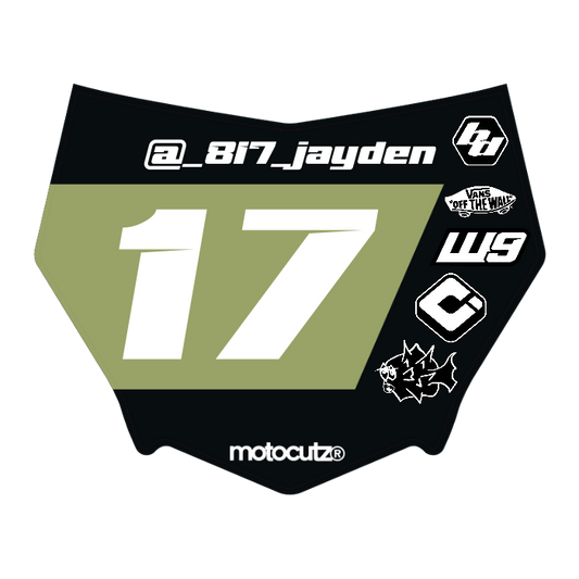CUSTOM MOTOCUTZ FRONT PLATE DECAL