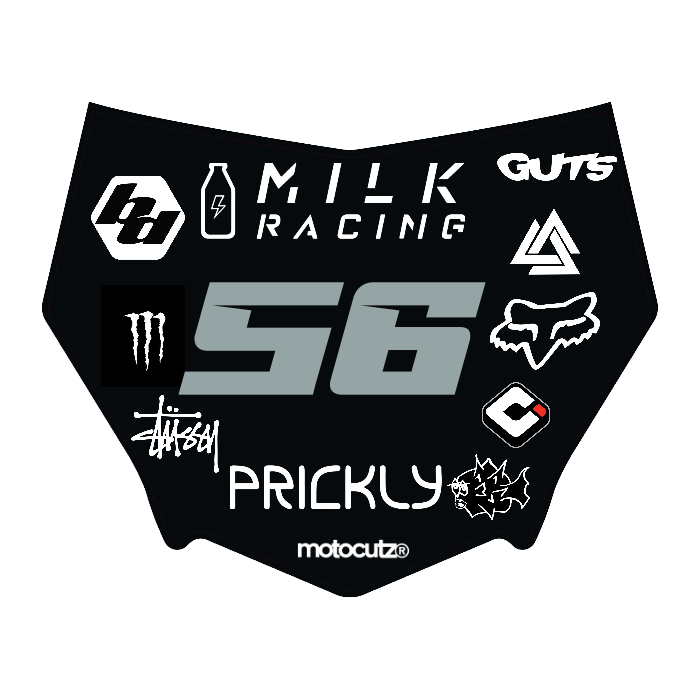 CUSTOM MOTOCUTZ FRONT PLATE DECAL