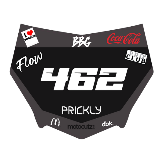 CUSTOM MOTOCUTZ FRONT PLATE DECAL