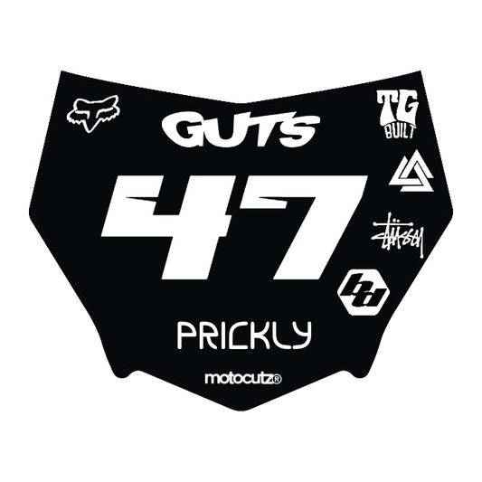 CUSTOM MOTOCUTZ FRONT PLATE DECAL