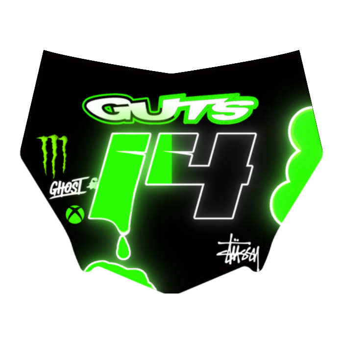 CUSTOM MOTOCUTZ FRONT PLATE DECAL