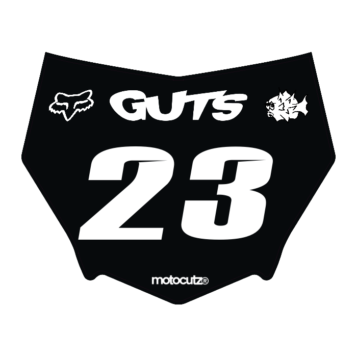 CUSTOM MOTOCUTZ FRONT PLATE DECAL