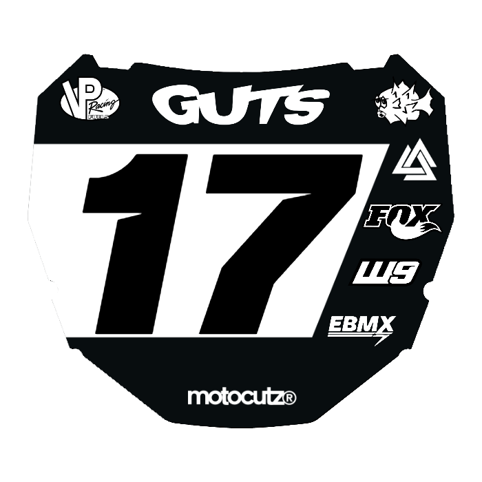 CUSTOM ODI NUMBER PLATE DECAL MotocutzMX