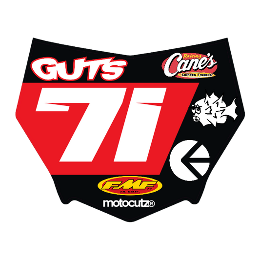 CUSTOM MOTOCUTZ FRONT PLATE DECAL