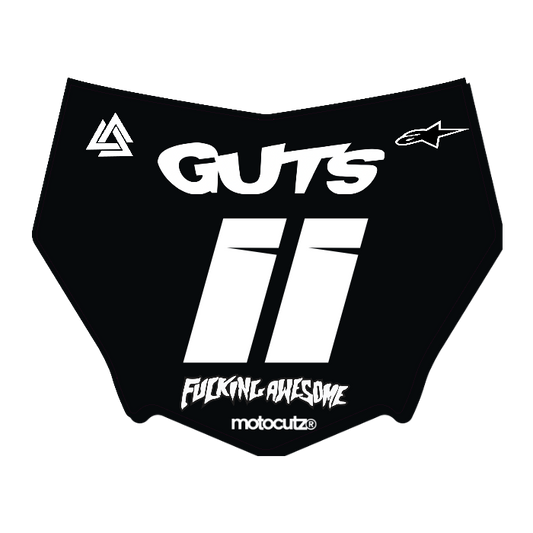 CUSTOM MOTOCUTZ FRONT PLATE DECAL