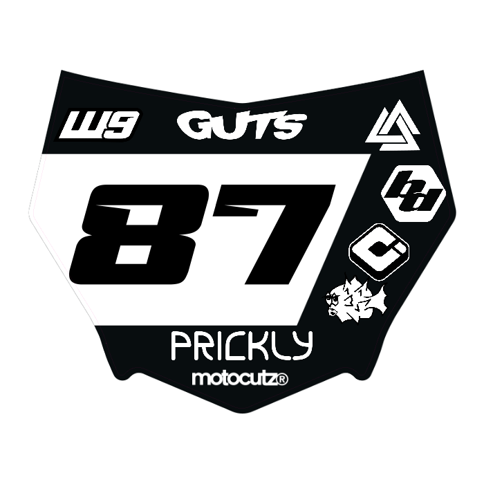 CUSTOM MOTOCUTZ FRONT PLATE DECAL