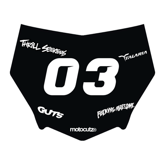 CUSTOM MOTOCUTZ FRONT PLATE DECAL