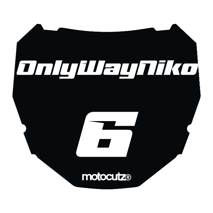 CUSTOM ODI NUMBER PLATE DECAL