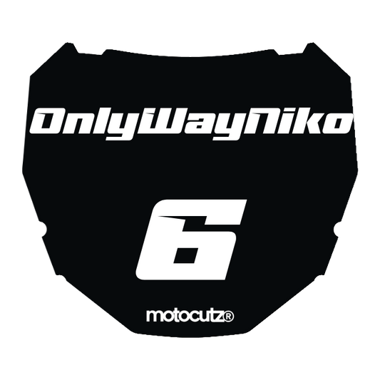 CUSTOM ODI NUMBER PLATE DECAL