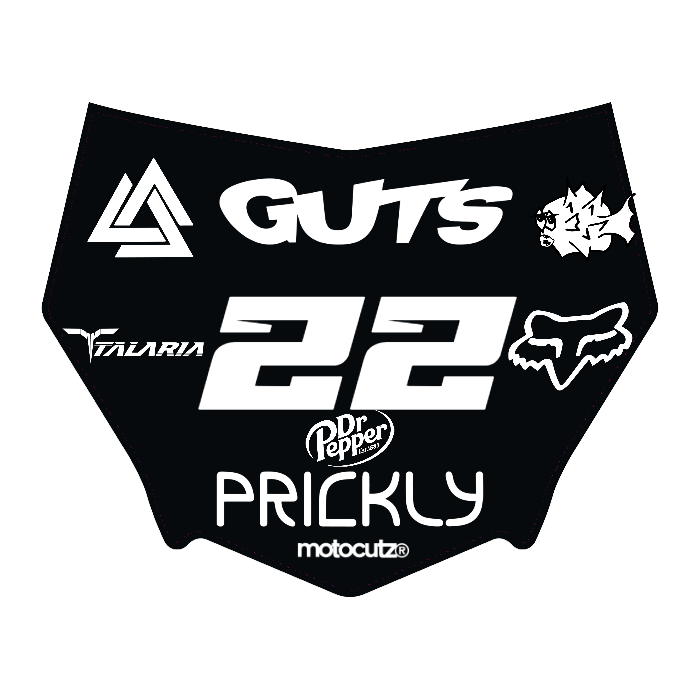 CUSTOM MOTOCUTZ FRONT PLATE DECAL