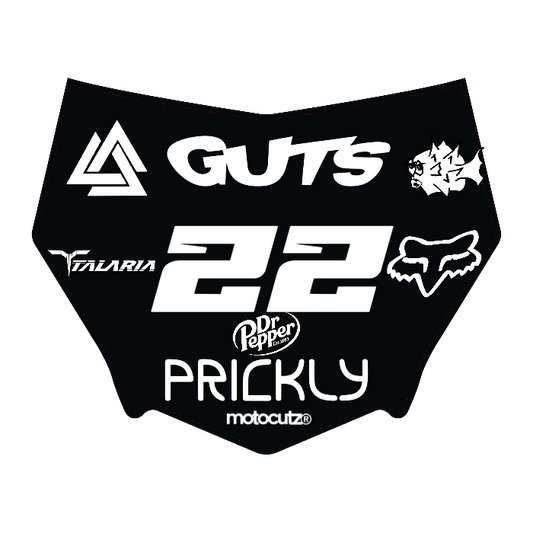 CUSTOM MOTOCUTZ FRONT PLATE DECAL