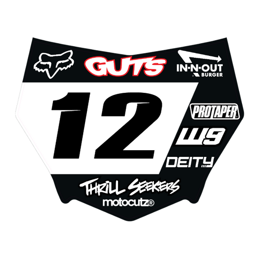 CUSTOM MOTOCUTZ FRONT PLATE DECAL