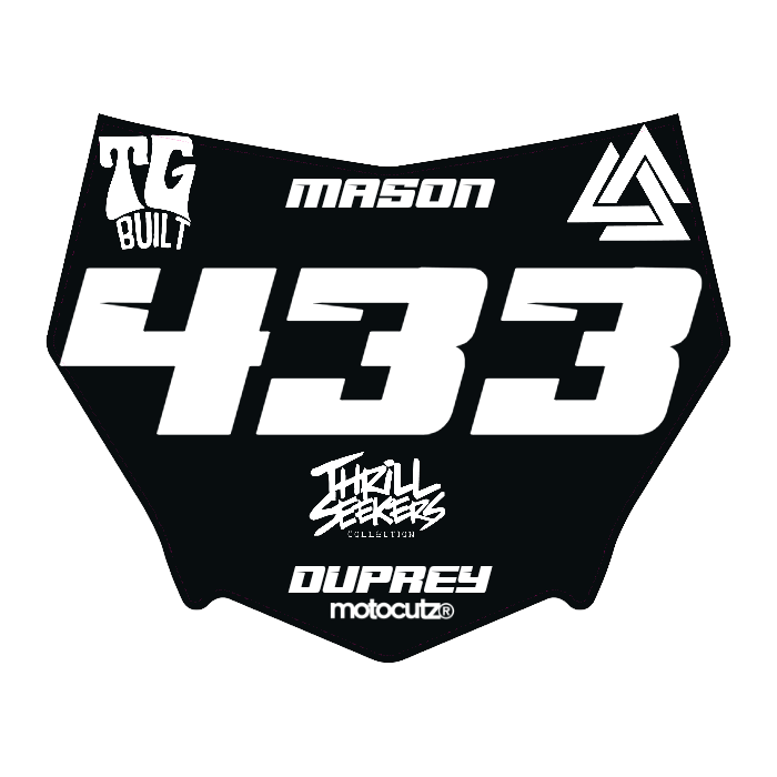 CUSTOM MOTOCUTZ FRONT PLATE DECAL