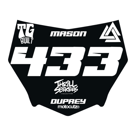 CUSTOM MOTOCUTZ FRONT PLATE DECAL