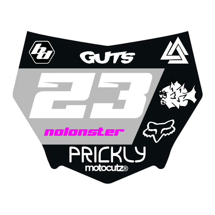 CUSTOM MOTOCUTZ FRONT PLATE DECAL