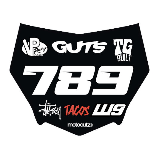 CUSTOM MOTOCUTZ FRONT PLATE DECAL