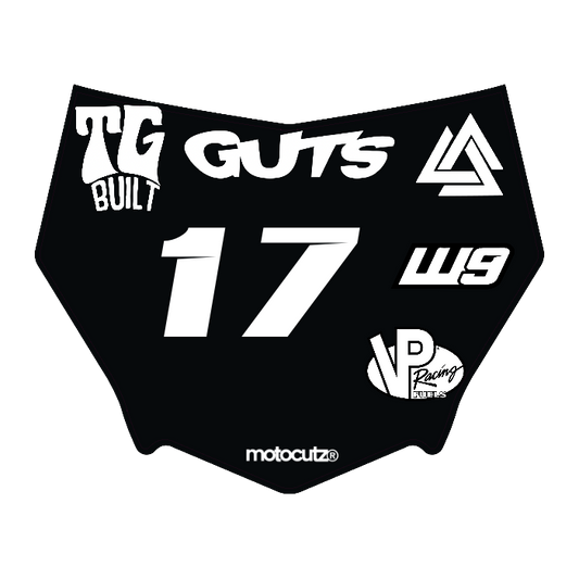 CUSTOM MOTOCUTZ FRONT PLATE DECAL