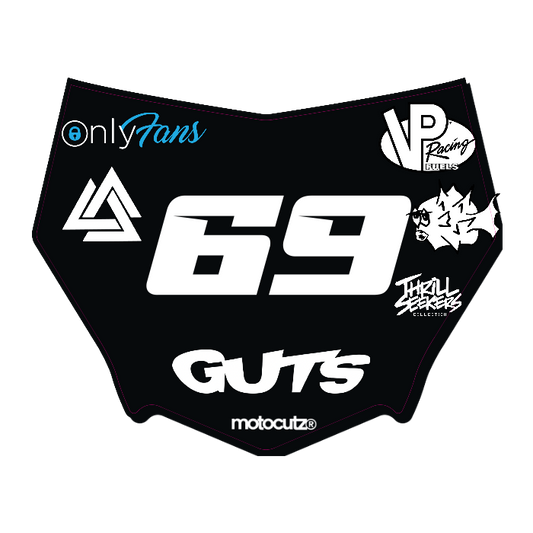 CUSTOM MOTOCUTZ FRONT PLATE DECAL