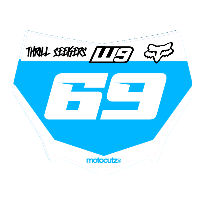 CUSTOM MOTOCUTZ FRONT PLATE DECAL