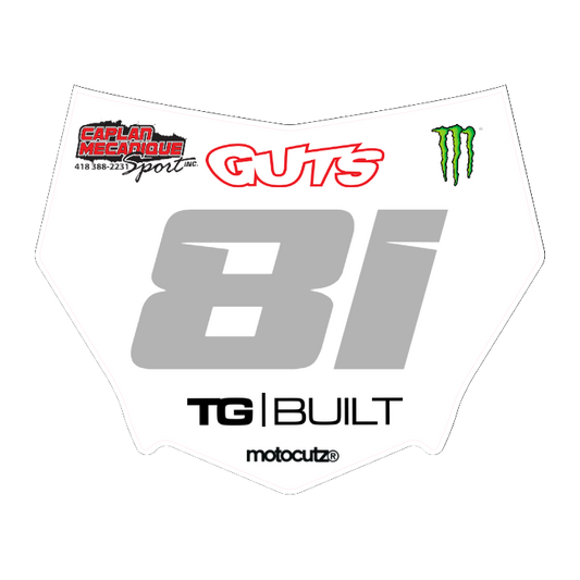 CUSTOM MOTOCUTZ FRONT PLATE DECAL