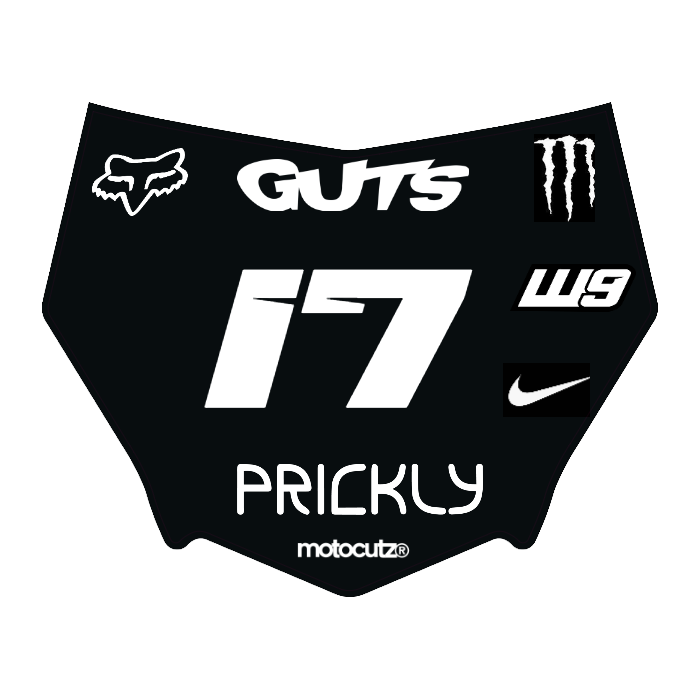 CUSTOM MOTOCUTZ FRONT PLATE DECAL