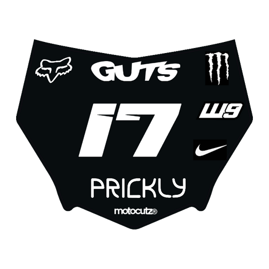 CUSTOM MOTOCUTZ FRONT PLATE DECAL