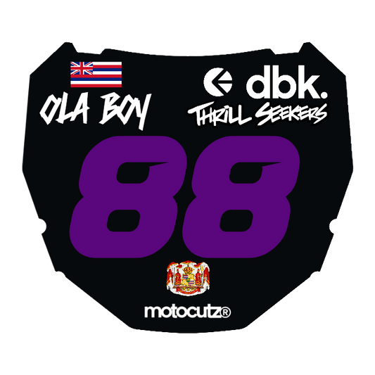 CUSTOM ODI NUMBER PLATE DECAL