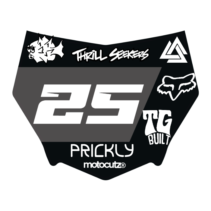 CUSTOM MOTOCUTZ FRONT PLATE DECAL